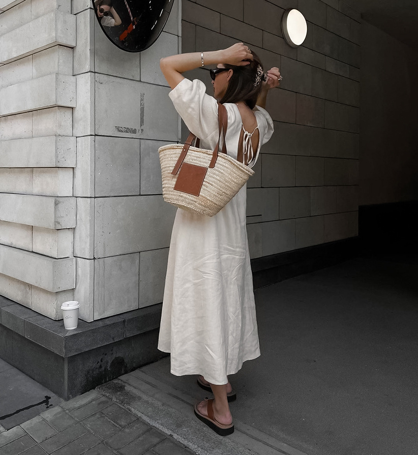 Women's Regular Dress Elegant V Neck Button 3/4 Length Sleeve Solid Color Maxi Long Dress Holiday Daily display picture 23