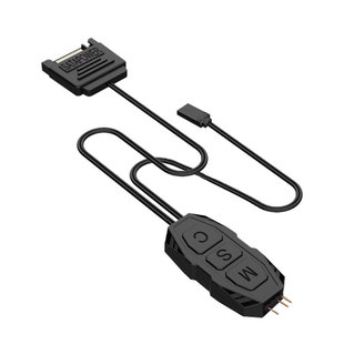 In stock wholesale 5vargb controller three pin light mode fan speed adjustment color controller SATA power supply