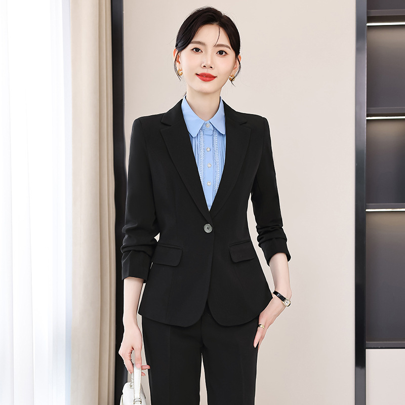 New high quality tuxedo suit, women's business office jacket, two-piece pants set, women's enlarged