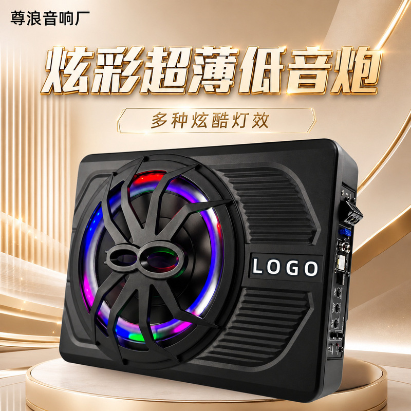 Factory Direct Subwoofer under Seat 12V Pure Bass Car-Mounted Ultra-Thin Active Car Audio Modification Oem Branding