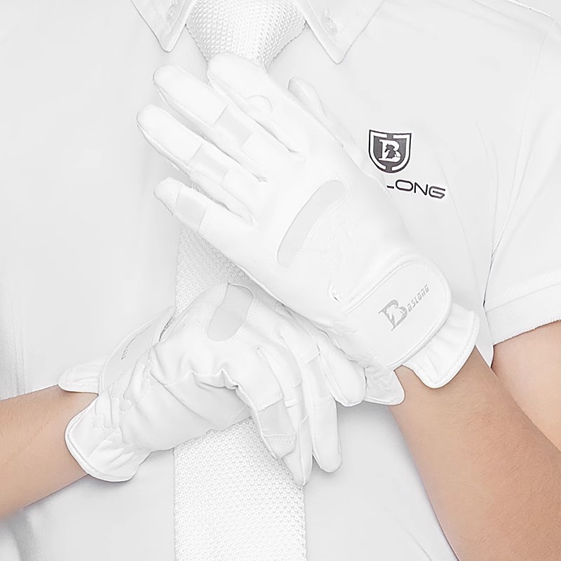 Children's Equestrian Gloves, Four-Season Non-Slip and Wear-Resistant White Kidsren's Horse Riding Equipment for Men and Women 266.4cm Longma Supplies