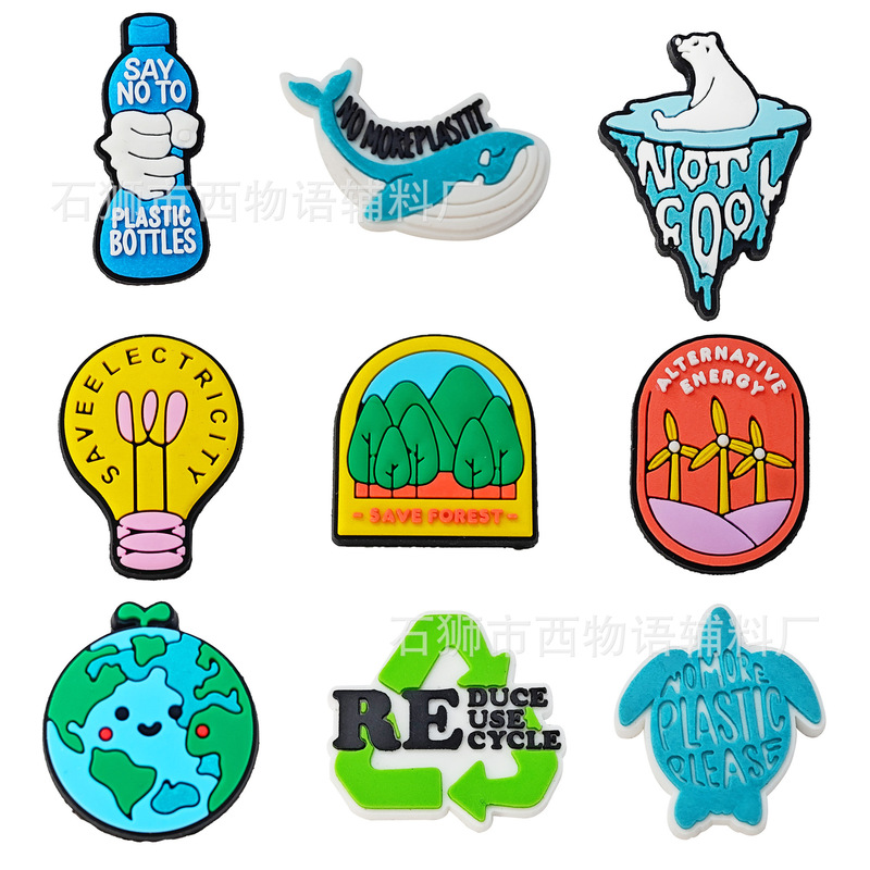 Eco-environment shoes flower hole shoes accessories high sense shoes flower shoe buckle pvc soft rubber diy accessories shoes decorative buckle