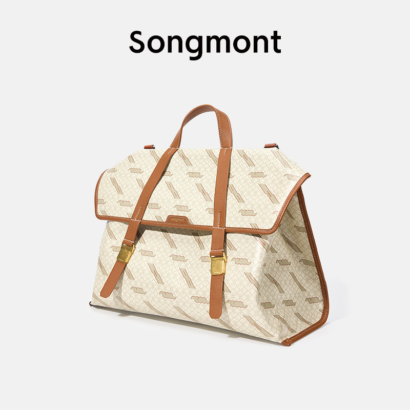 Designer Travel Briefcase Backpack Old Flower Style For Men_voghion.com