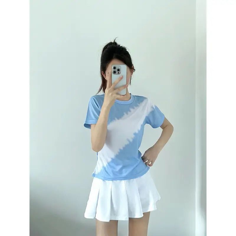 羽毛球服套装yy防走光裙子速干透气夏季短袖运动短裙训练包邮|undefined