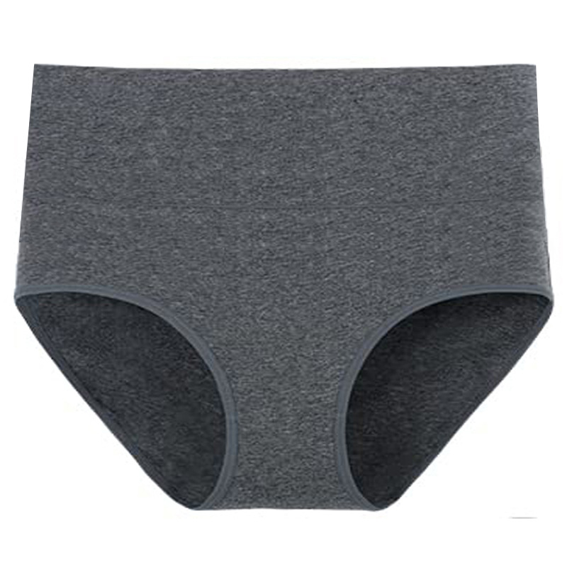 Ropa interior de cintura alta de algodón extra grande para mujer color sólido más calzoncillos de talla grande más ropa interior de cintura alta para mujer Levantamiento de cadera de contracción del vientre