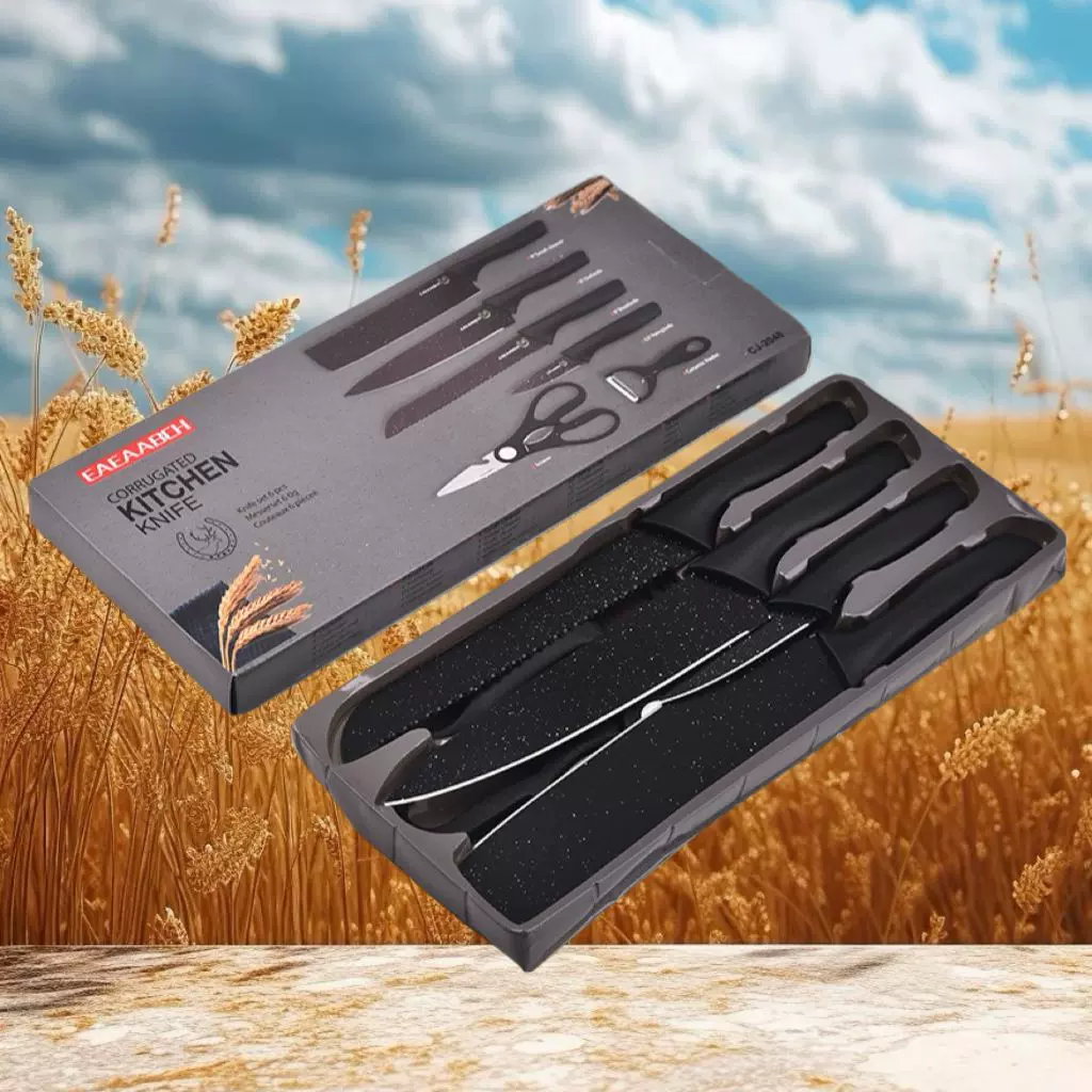 跨境外贸不锈钢厨房家用刀具套装菜刀瓜刨刀剪刀印花菜刀阳江厂家