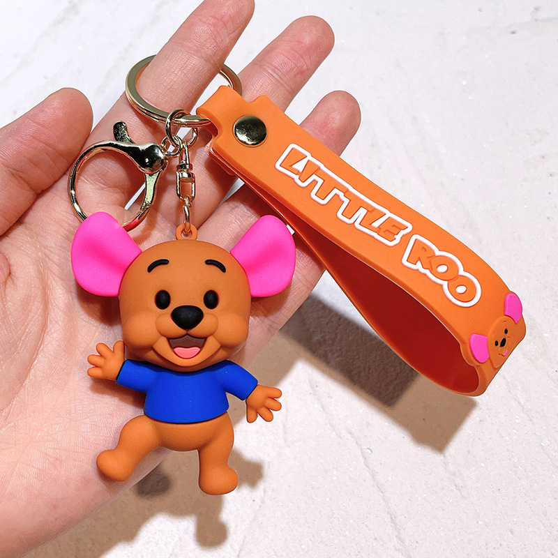 漫画かわいいウィニグマアニメ人形シリコンキーホルダーかばんストラップカップル小さなギフト人形機|undefined