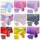 in stock Laser Fantasy Rainbow Aluminum Tablecloth Wedding Decoration Birthday Party Arrangement Supplies Disposable Tablecloth