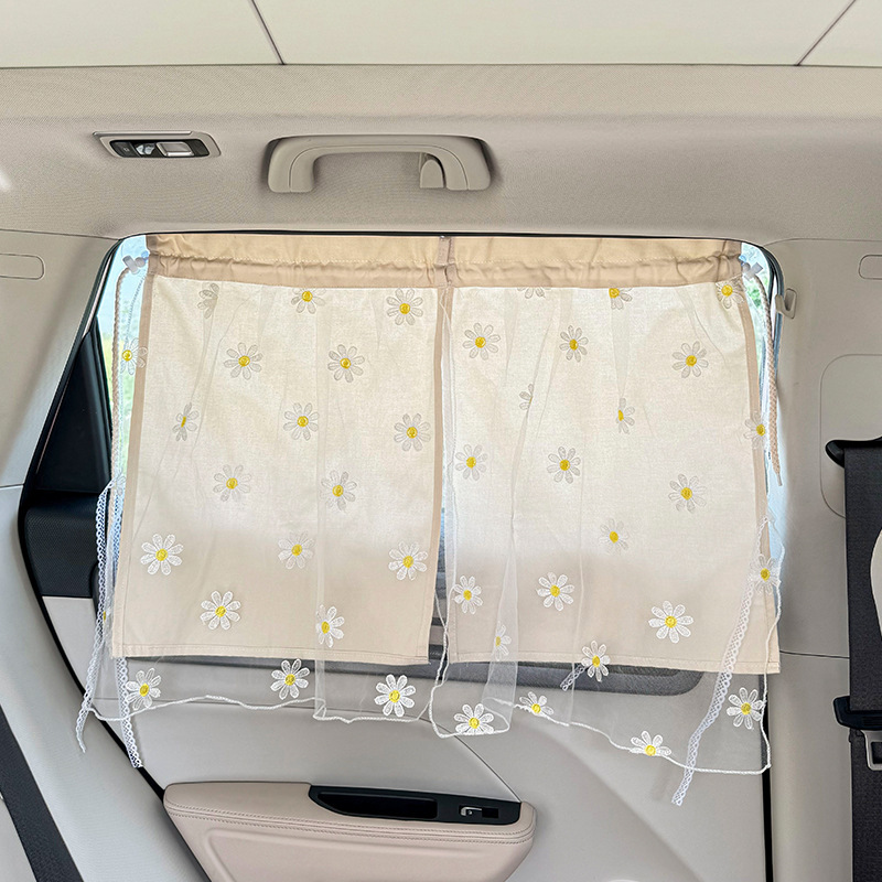 車用サンシェード サイドカーテン 吸盤式車用カーテン ベビー・子供用 日焼け止め・断熱 ウィンドウシェード ピュアホワイト|undefined