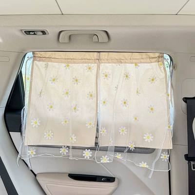 Protection and Heat Insulation Car Window – Car curtains - daisy-double-open-sunshade