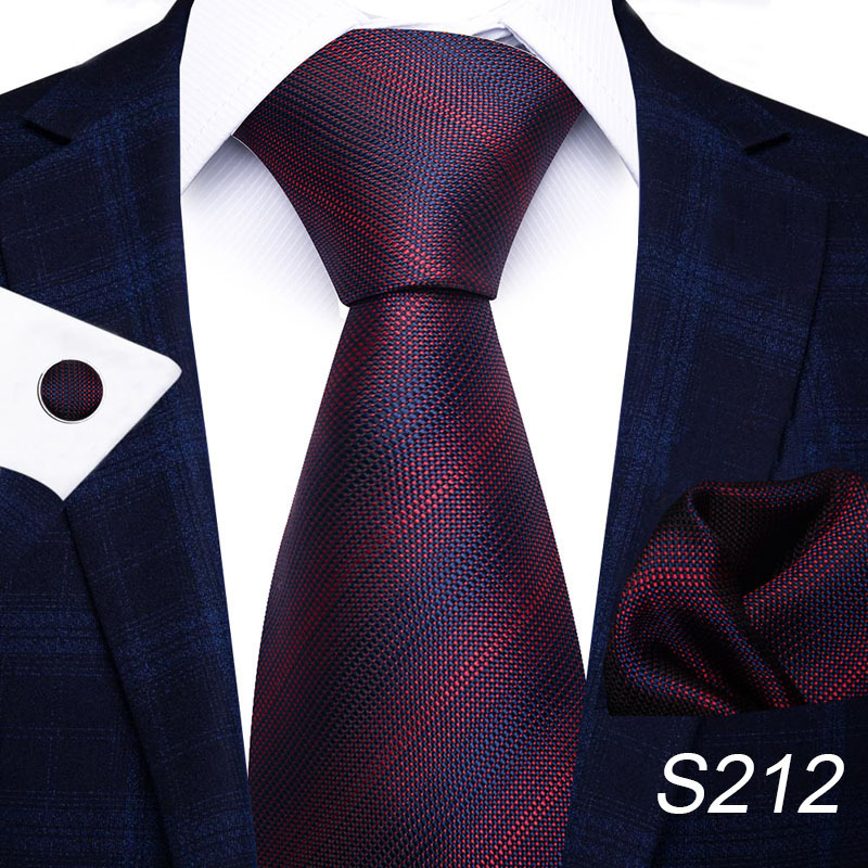 Simple Style Stripe Lattice Waves Polyester Yarn Men's Tie display picture 24