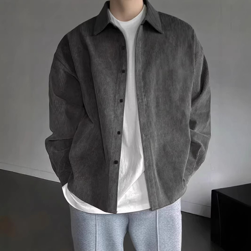 Cross-Border Men's Casual Shirt Jacket, Machine Washable, Solid Color, Suitable for Casual and Formal Occasions Cross-Border Men's Casual Shirt Jacket, Machine Washable, Solid Color, Suitable for Casual and Formal Occasions