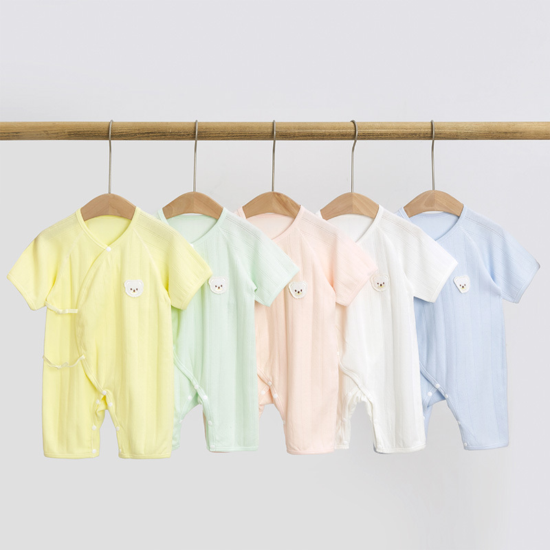 Mono para bebé recién nacido, pijama de verano de manga corta, ropa fina, ropa de verano para hombres y mujeres, ropa de bebé