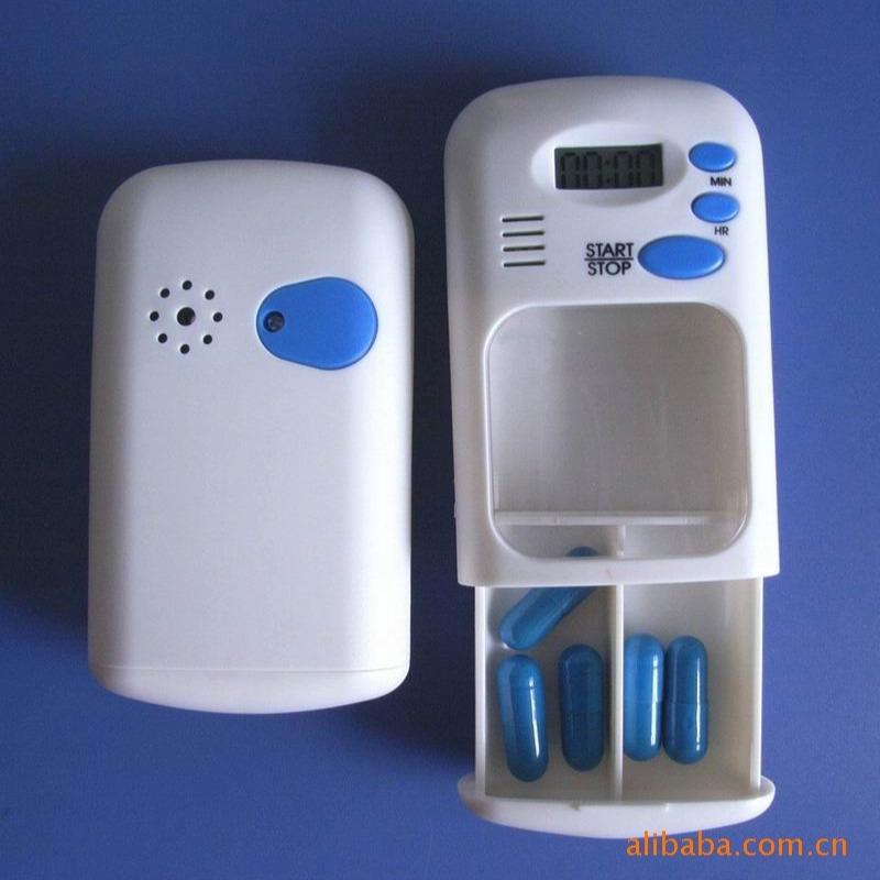 Organizador electrónico de pastillasTemporizador con recordatorio inteligenteCaja portátil con cuenta atrás para medicamentos