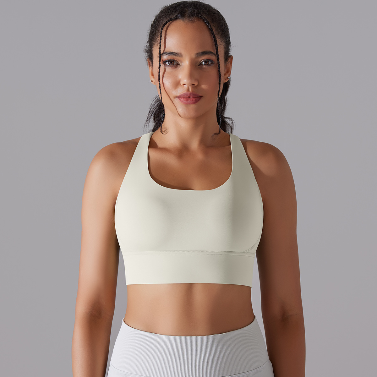 127g Weight Sleeveless Sleeve Length Nylon, Spandex Fabric Type Short Top Length Halter Crisscross Tank Tops Type Fitness, Yoga Occasion U Neck Neckline Solid Color Pattern Sports Style Sports Solid Color Nylon Spandex U Neck Active Tops Halter Crisscross Tank 144