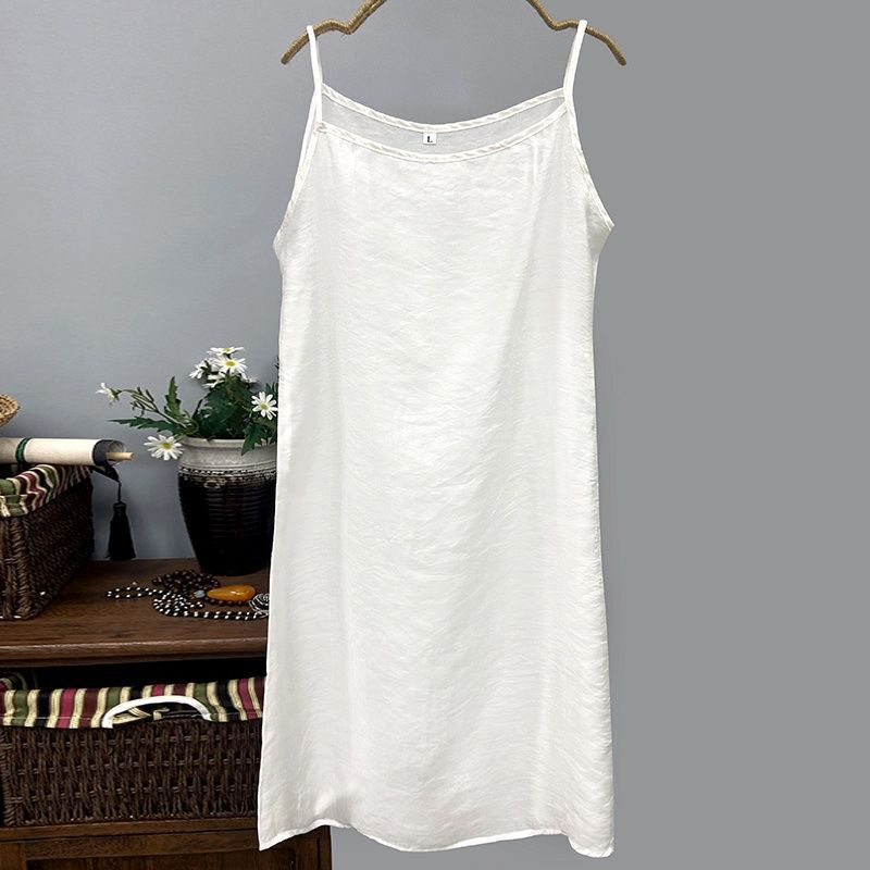 Cross-Border Aliexpress Japanese Summer Cotton and Linen Bottoming Suspbottomer Skirt Lined with Small Suspenders Ramie Skirt Bottoming Anti-Static Women Cross-Border Aliexpress Japanese Summer Cotton and Linen Bottoming Suspbottomer Skirt Lined with Small Suspenders Ramie Skirt Bottoming Anti-Static Women