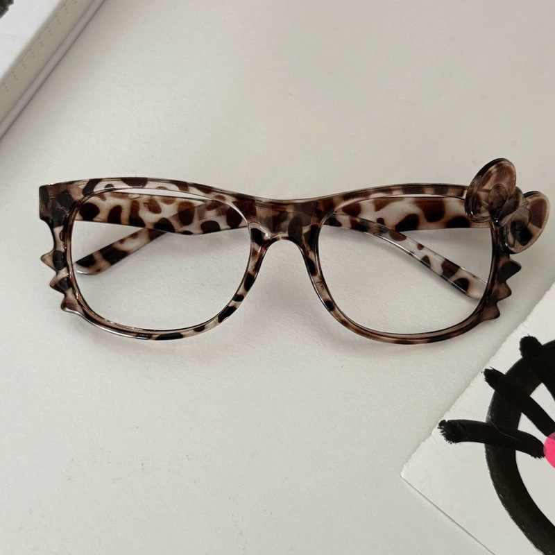 Vintage Kitty Leopard Print Glasses Frame Cute Hawksbill Color Plain Artifact Sweet Cool Y2K No Lens Decorative Frame Frame Vintage Kitty Leopard Print Glasses Frame Cute Hawksbill Color Plain Artifact Sweet Cool Y2K No Lens Decorative Frame Frame