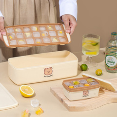 Ice Mold Summer Home Use Food Grade Silicone Ice Tray with Lid Soft Rubber Mold Ice Tray Manufacturer Wholesale