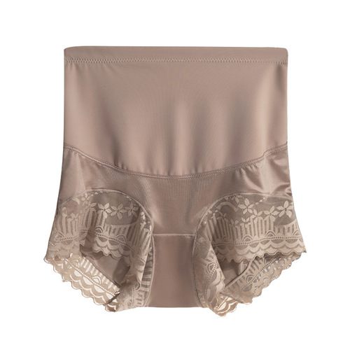 High-waist tummy control underwear for women postpartum shaping, small tummy, plus-size lace strong belly-binding pants, summer thin model