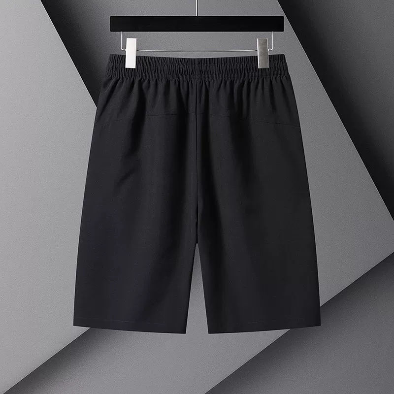 Silk shorts, summer thin beach quick dry elastic trousers, loose fit