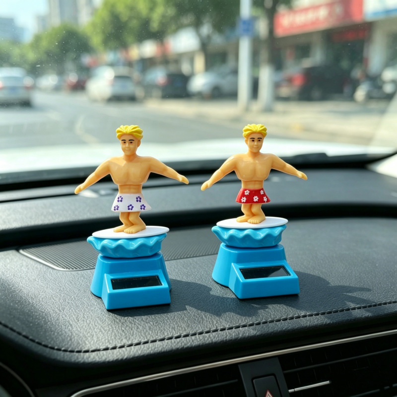 Cross-border Hot Sale Solar Interior Car Swing Surfer Boy Doll Ornaments Cartoon Ornaments Gift Children