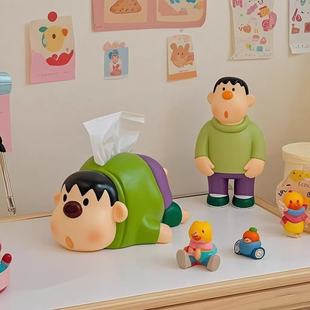Fat Tiger Tissue Box Children's Cute Paper Box Creative Bedroom Decoration Living Room Entrance Dining Table Decoration Living Room Ornaments
