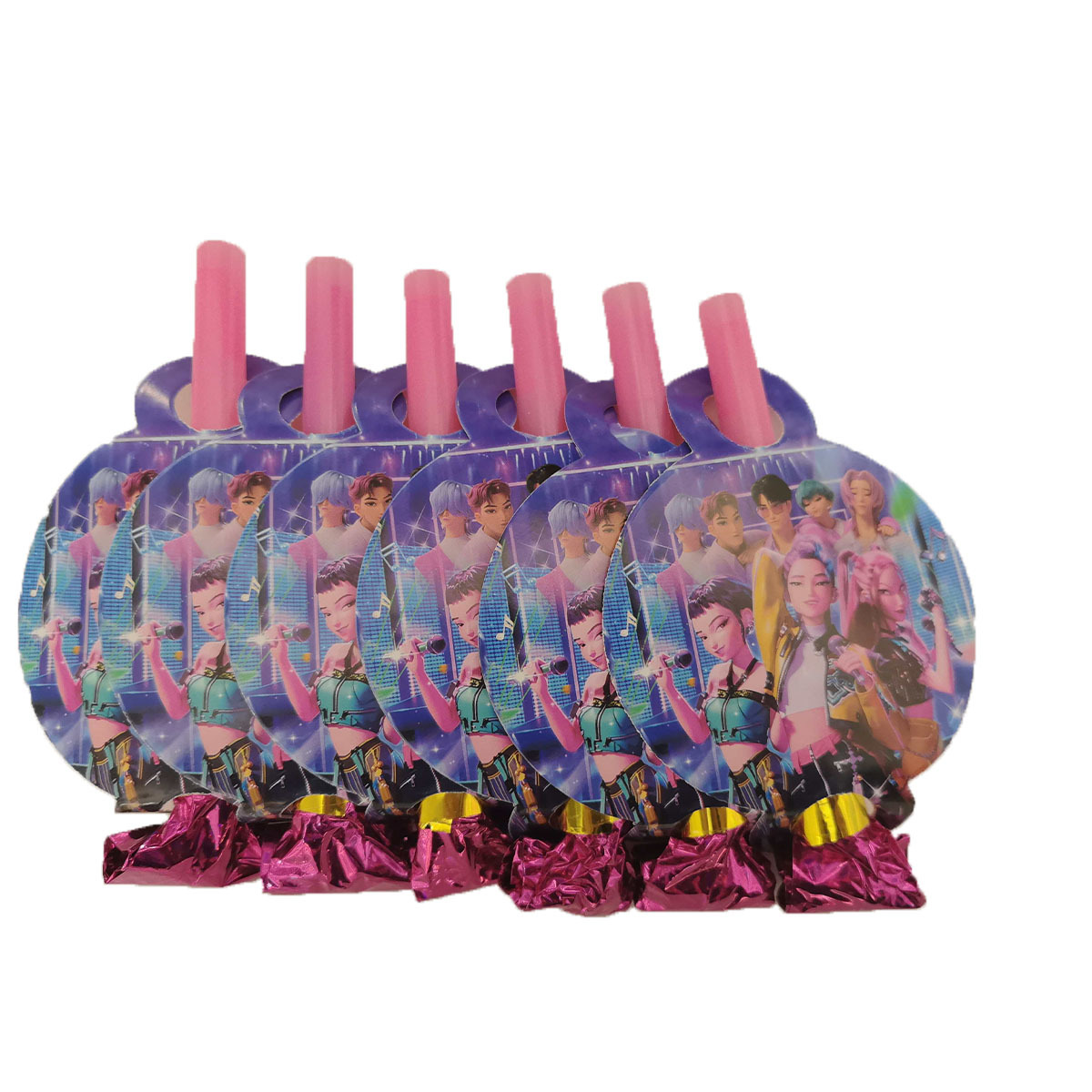 Inventario de caza de demonios rosa grupo de mujeres cubiertos set de cumpleaños tazas de papel bandejas de papel toallas de mesa artículos decorativos
