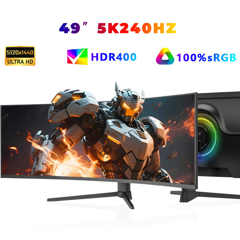 49inch Hd 5K Curved Gaming 240Hz High Refresh Va Panel 1Ms E-Sports Curved Lcd Monitor