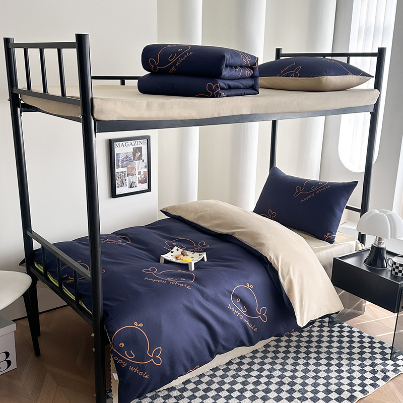 dormitorio de estudiantes universitarios una sola persona tres piezas personal simple ropa de cama de aire dibujos animados cuatro piezas sábanas cubiertas sábanas 2