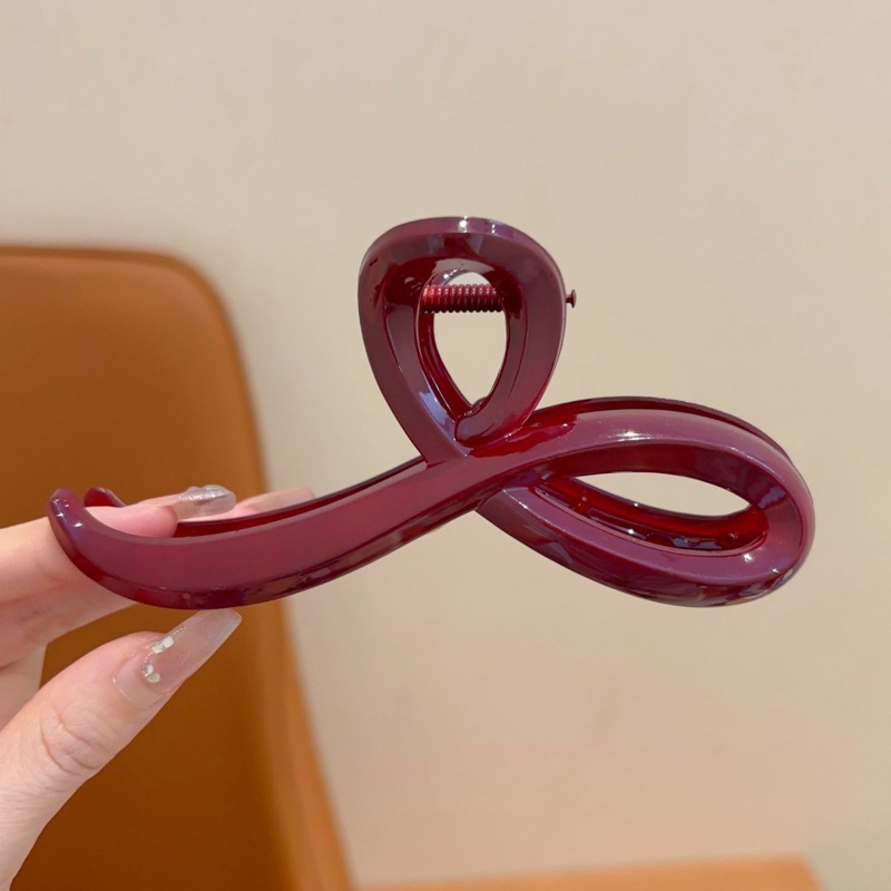 Niños de alto nivel Anka clip de arco rojo 2024 nuevo clip de cabello de tiburón de la cabeza de la niña