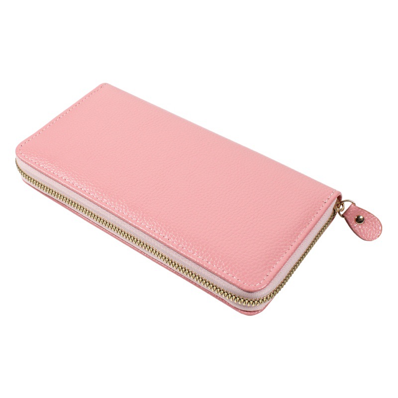 New Women's Long Zipper Wallet with Large Capacity and Multiple Card Slots, Pebbled Clutch Bag, Simple and Versatile Women's Coin Purse
