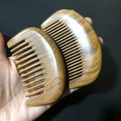 緑檀木櫛 ミニ携帯用櫛 卸売 広歯密歯檀木櫛 ランダム ヘアケア 育毛 緑檀木育毛
