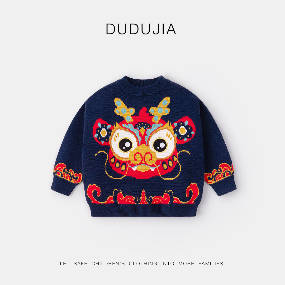 Prendas de punto para bebés invierno Año Nuevo Niño Dragón año suéter ropa de invierno niñas Año Nuevo saludo camisa de fondo año nuevo para niños top