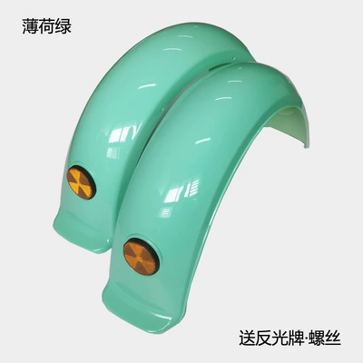 scooter, rear wheel mudguard, golden – Electric vehicle fender - mint-green-pair