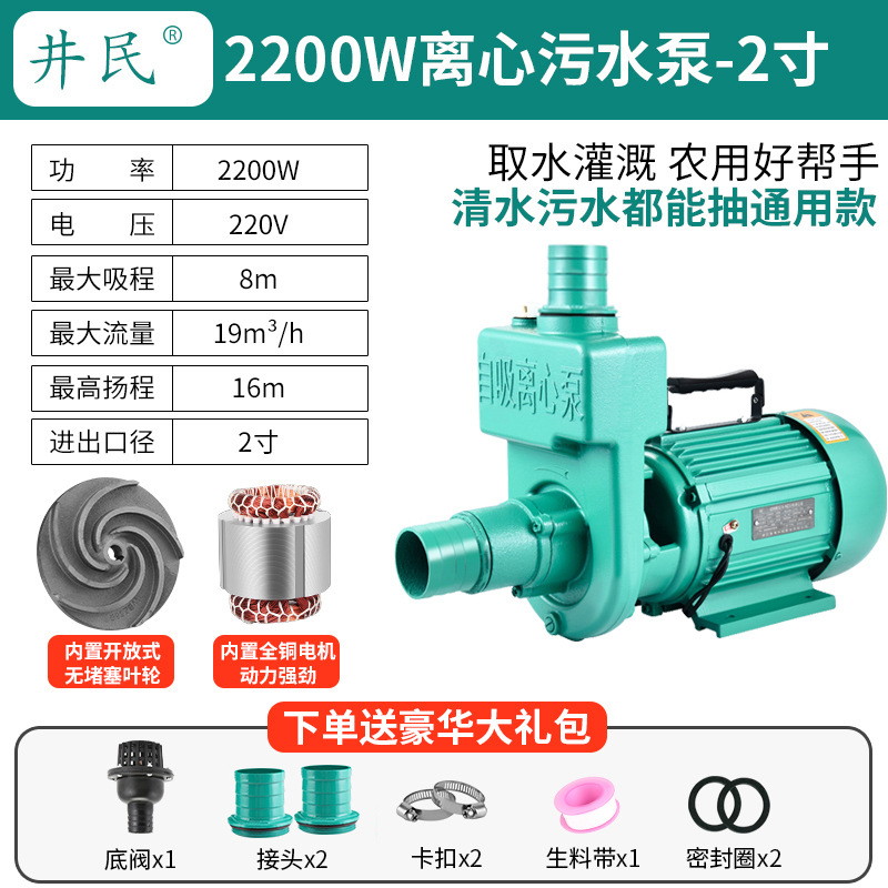 2200W self-priming pump 2 inch 220V