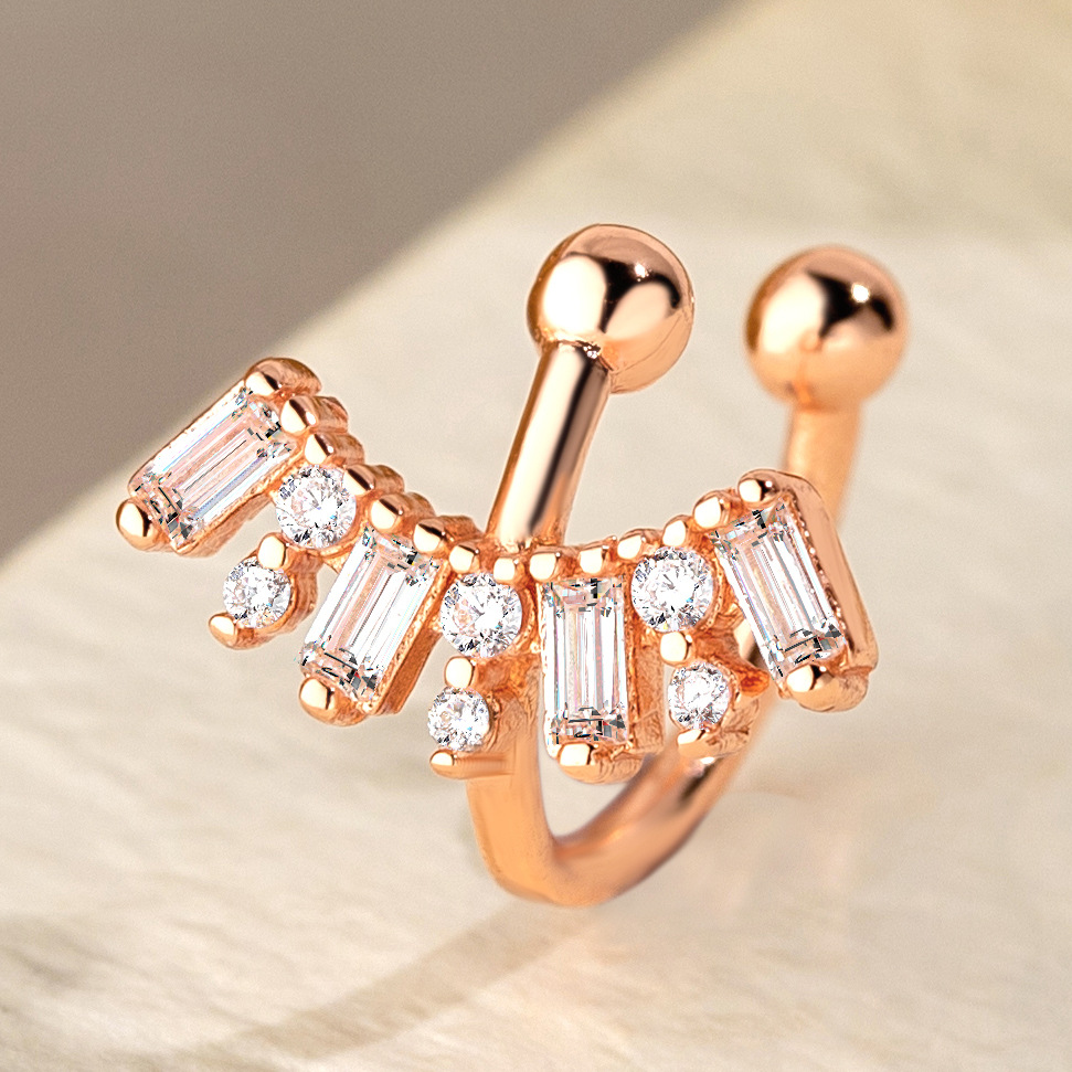 Cross-border simple fashion personalized high-grade ear bone clip earrings. Magpie factory goods
