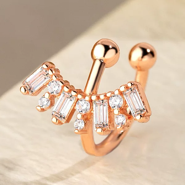 Cross-border simple fashion personalized high-grade ear bone clip earrings. Magpie factory goods