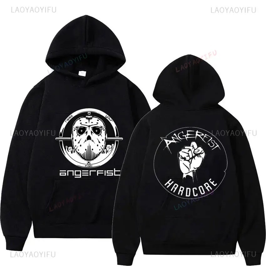 Moda Angerfist Men Hoodies HARDCORE TECHNO MAINSAM GABBA