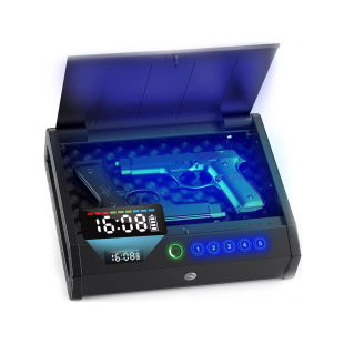 Anti-theft fingerprint password safe with screen display anti-fall car valuables pistol insurance gun box