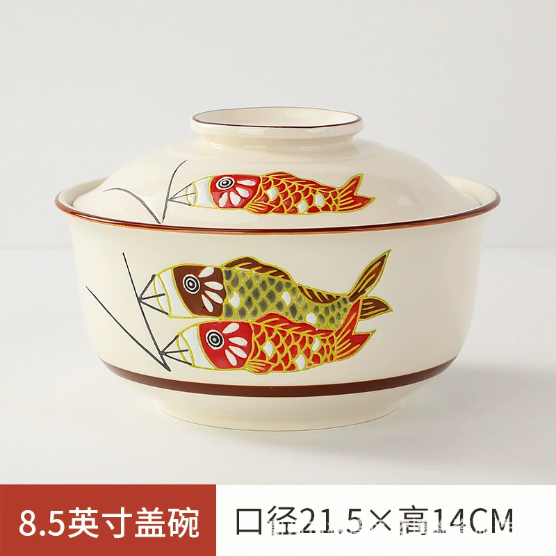 Японский ретро набор керамической посуды — чашка для супа и assorted plates