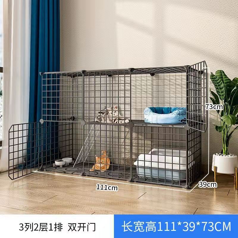 Jaula de gato super grande espacio libre de doble capa gato Villa gato mascota gato casa gato Casa Grande no inodoro integrado