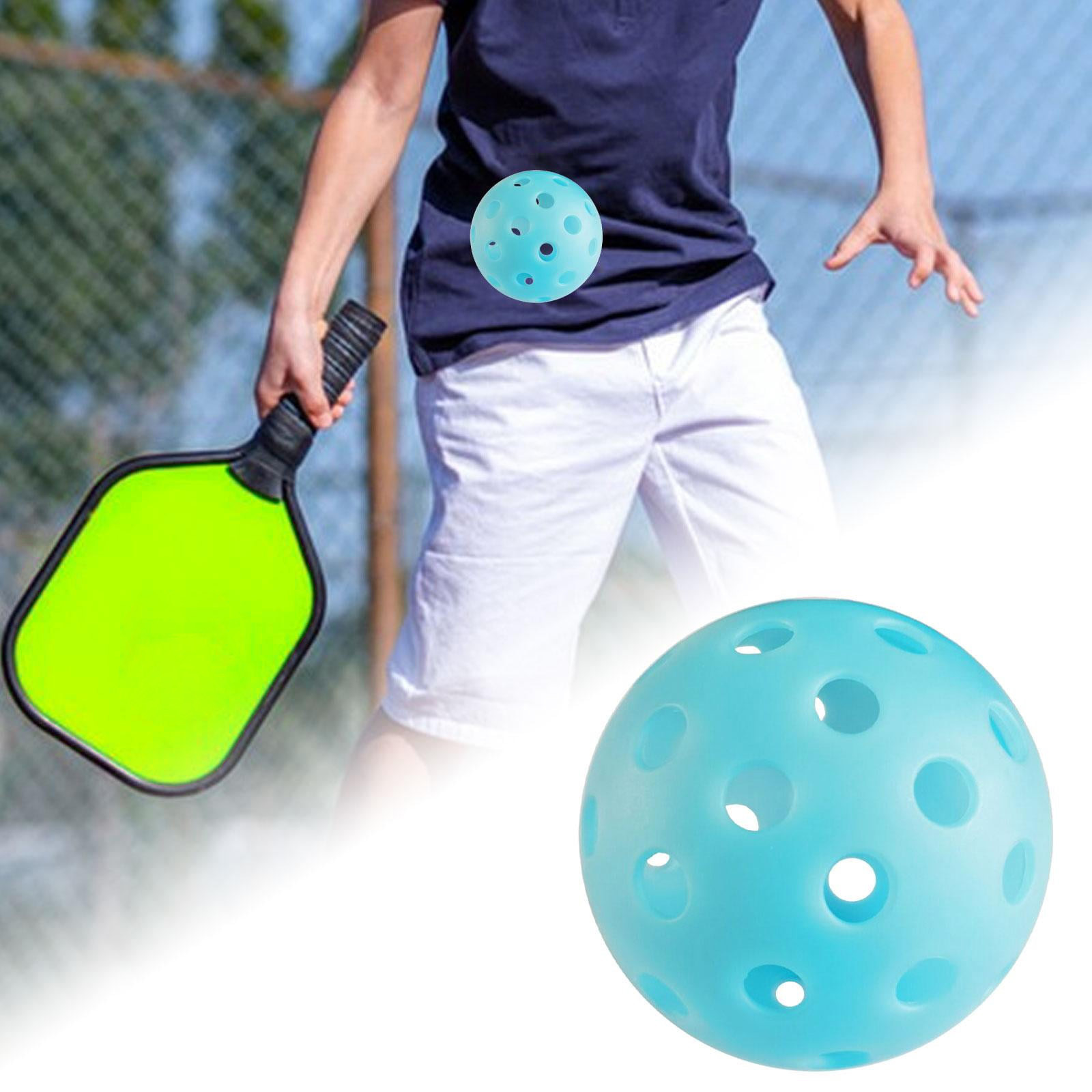26-Hole Hard Plastic 74mm Pickleball Practice Cross-Border Pickleball Racket Floating Floor Ball Pe One-Piece Molded Hole Ball