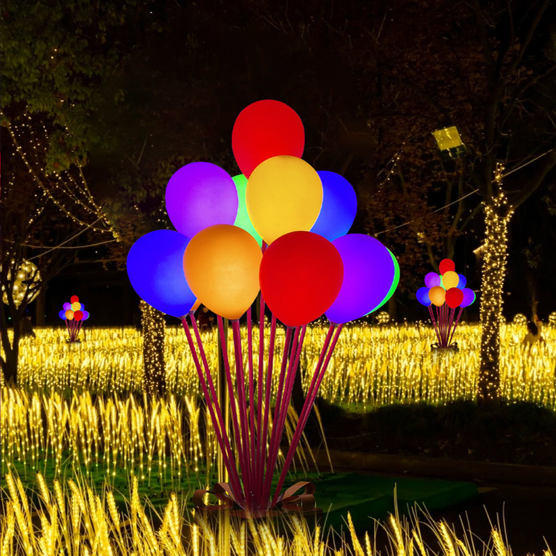 户外发光礼盒气球景观灯网红景区广场街区商场美陈摆亮化工程灯光