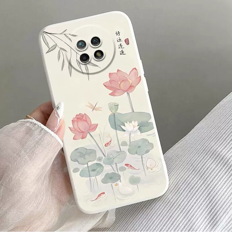 Подходящий чехол для мобильного телефона Xiaomi Redmi 9 9a Redmi note9pro в китайском стиле с изображением чернил лотоса национальный тренд