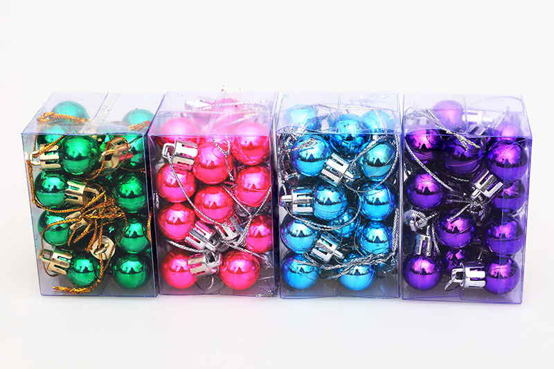 Christmas tree decoration Christmas ball barrel package colored ball 2cm bright ball electroplated ball_voghion.com