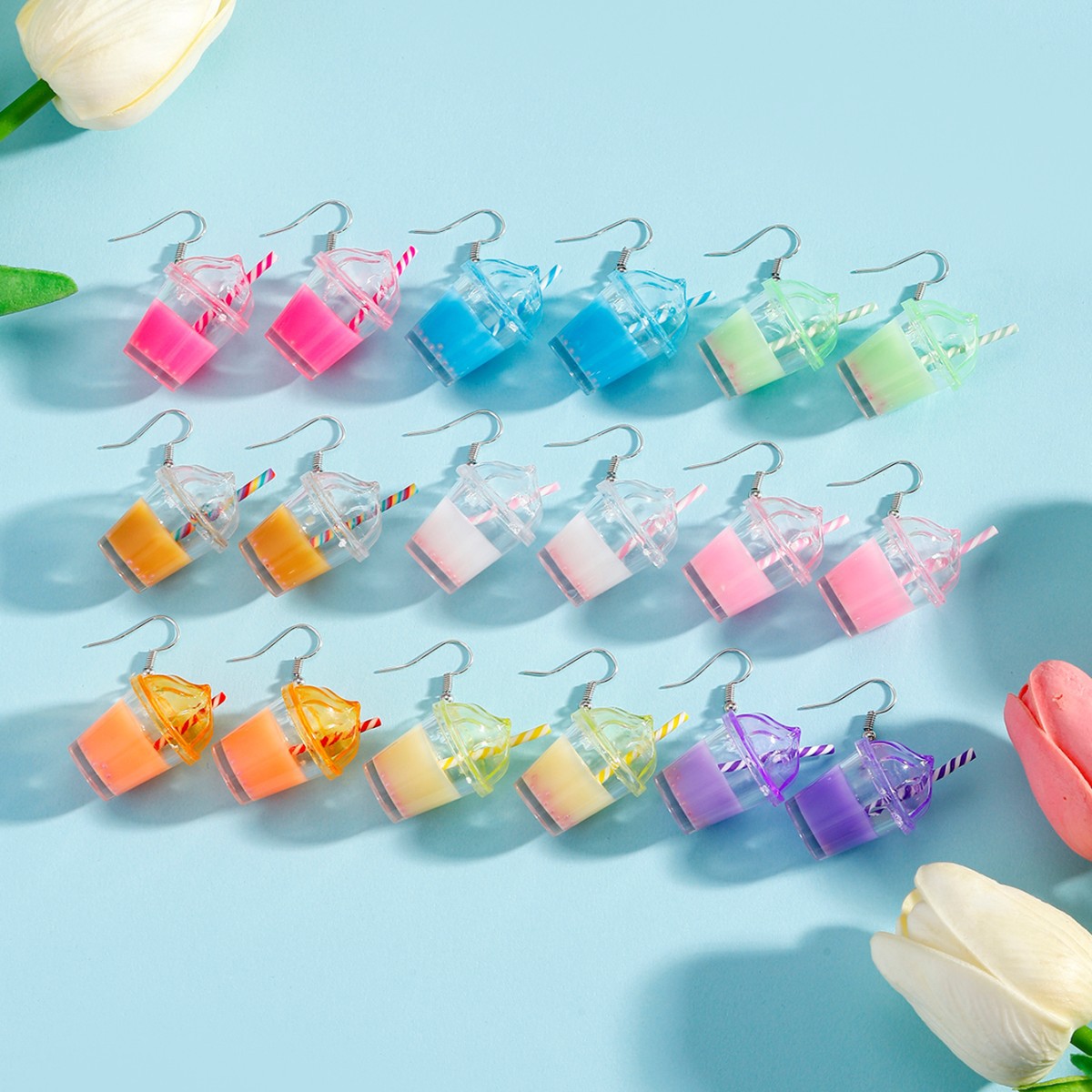 Wholesale Jewelry Ig Style Sweet Ice Cream Plastic Resin Drop Earrings display picture 1