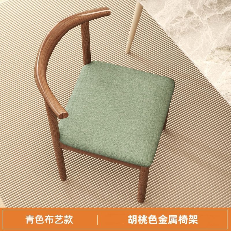 2024 핫스타일 혼체어(하늘색 패브릭) 월넛 컬러 의자 프레임