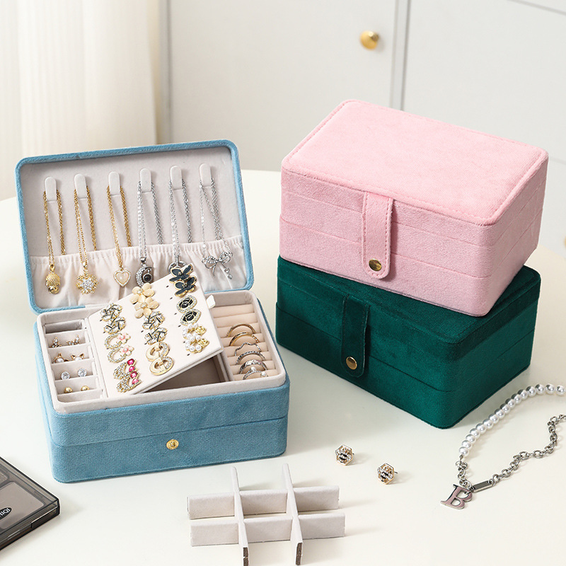 프리미엄 벨벳 더블 레이어-블루