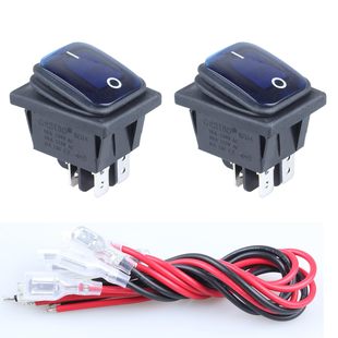 DMWD 2 latching waterproof rocker switch 20A AC 110V 4-pin 2 position switch live