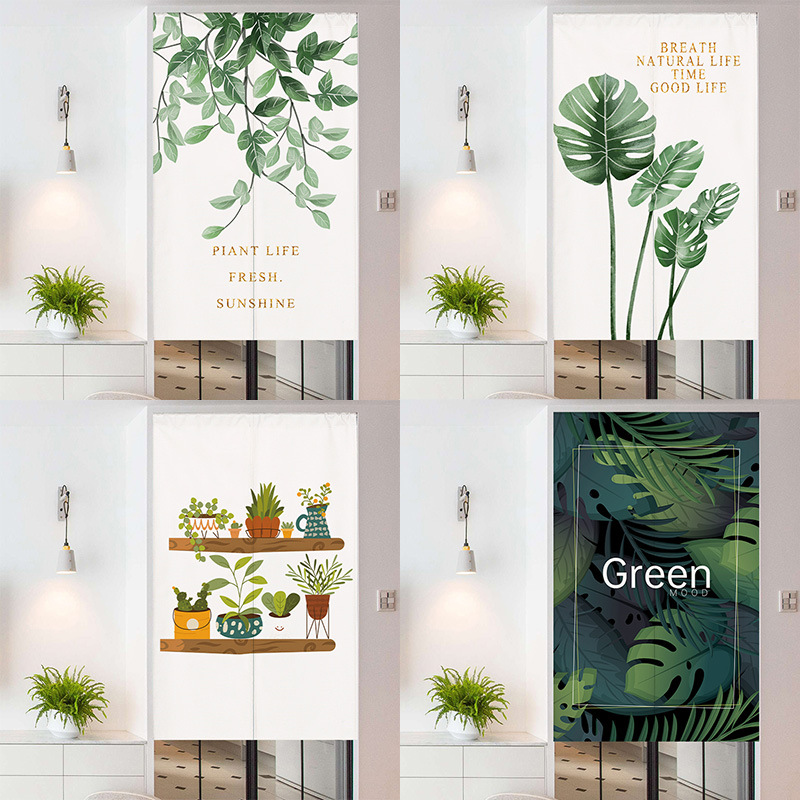 New Modern Simple Fresh Door Curtain Bedroom Kitchen Partition Curtain Non-perforated Curtain Bathroom Entrance Curtain